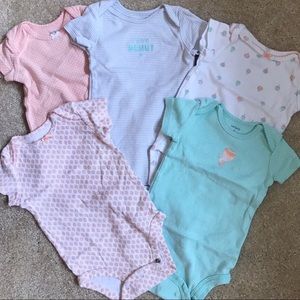 Baby Girl 5-Pack Bodysuits